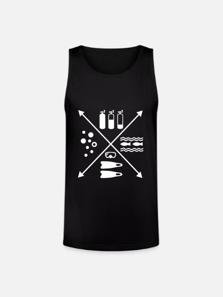 Scuba Diving - Unisex Tri-Blend Organic Tank - black