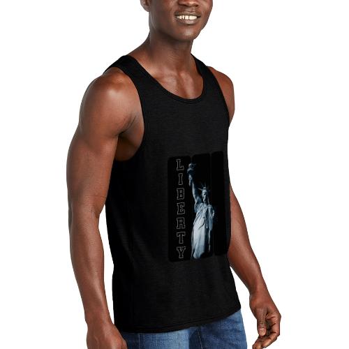USA: Vertical Liberty - Unisex Tri-Blend Organic Tank