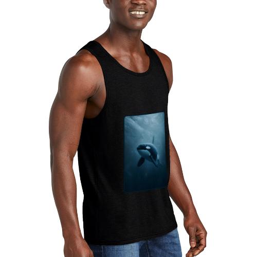 Orca Ocean Wildlife Design - Unisex Tri-Blend Organic Tank