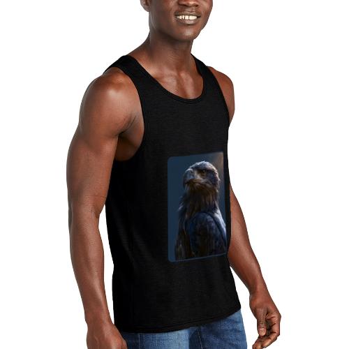Majestic Eagle Cinematic Portrait Design - Unisex Tri-Blend Organic Tank