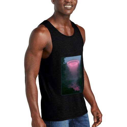 Neon UFO Forest River Design - Unisex Tri-Blend Organic Tank
