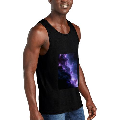 Purple Nebula Space Design - Unisex Tri-Blend Organic Tank