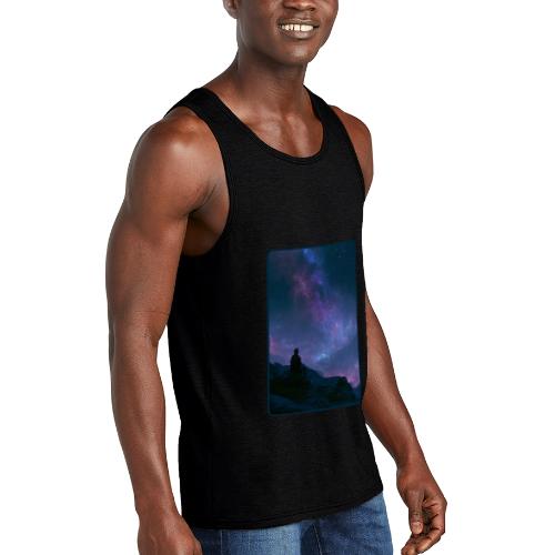 Stargazer Nebula Night Sky Art - Unisex Tri-Blend Organic Tank