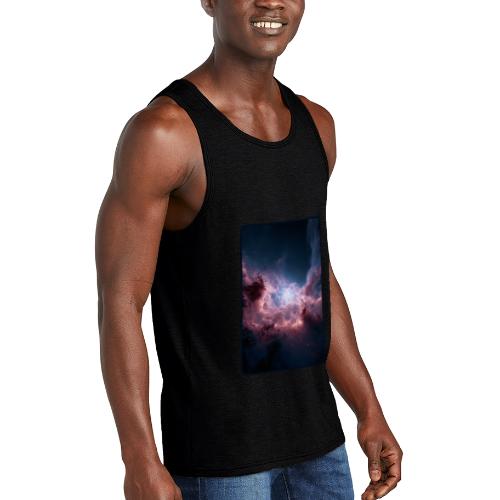 Radiant Cosmic Nebula Artwork - Unisex Tri-Blend Organic Tank