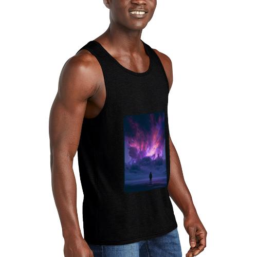 Cosmic Supernova Night Design - Unisex Tri-Blend Organic Tank