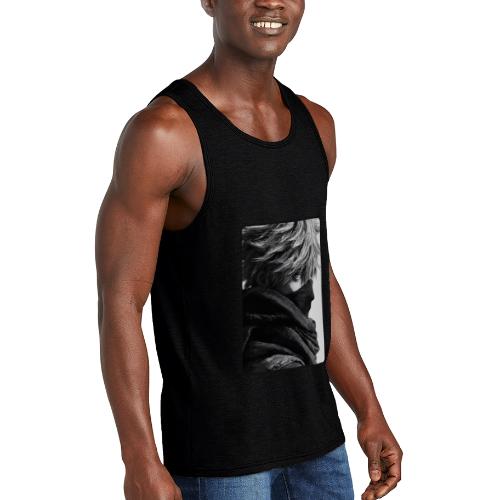 Battle-Worn Ninja Portrait - Unisex Tri-Blend Organic Tank