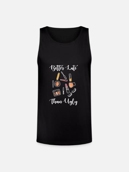 Make-up Cosmetics Saying Funny - Unisex Tri-Blend Organic Tank - black