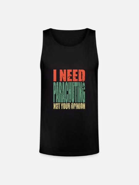Parachuting Saying Funny - Unisex Tri-Blend Organic Tank - black