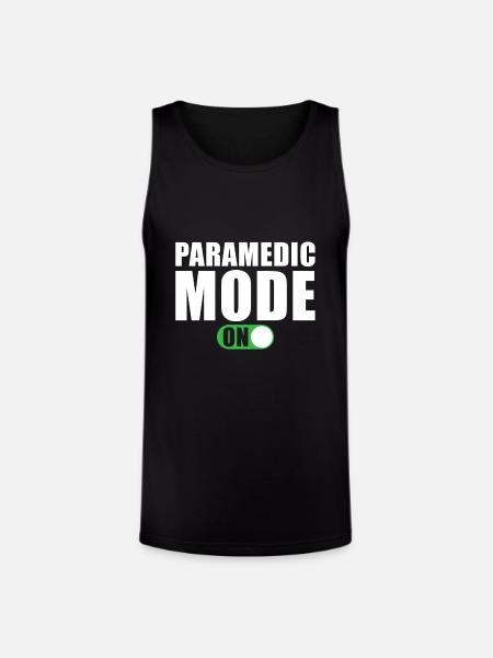 Paramedic Mode on - Unisex Tri-Blend Organic Tank - black