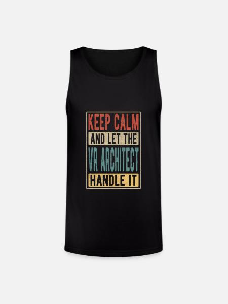 Vr Architect Retro Gift - Unisex Tri-Blend Organic Tank - black