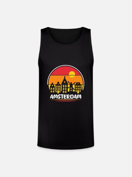 Amsterdam - Unisex Tri-Blend Organic Tank - black