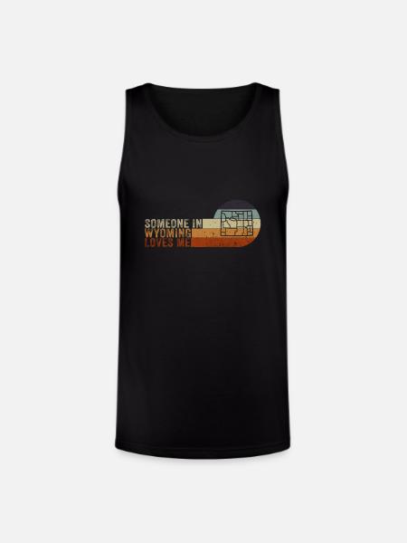 Someone In Wyoming Loves Me - Unisex Tri-Blend Organic Tank - black