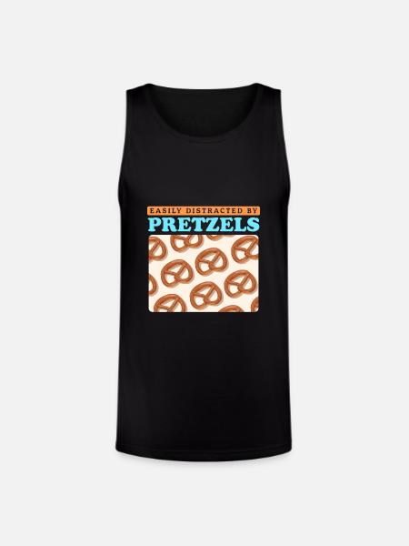 Pretzel Lover By Pretzels - Unisex Tri-Blend Organic Tank - black