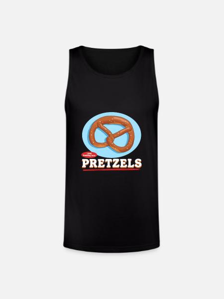 Pretzel I Love Pretzels - Unisex Tri-Blend Organic Tank - black