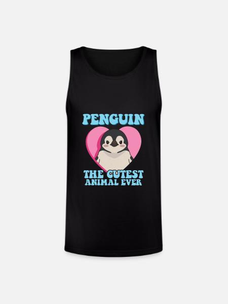 Penguin The Cutest Animal - Unisex Tri-Blend Organic Tank - black
