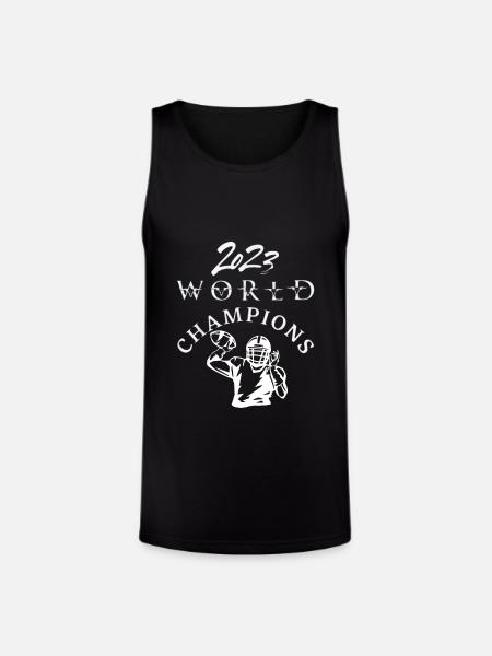 2023 world champions - Unisex Tri-Blend Organic Tank - black