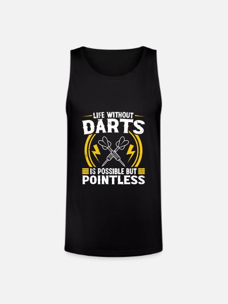 Darts Dart Player - Unisex Tri-Blend Organic Tank - black