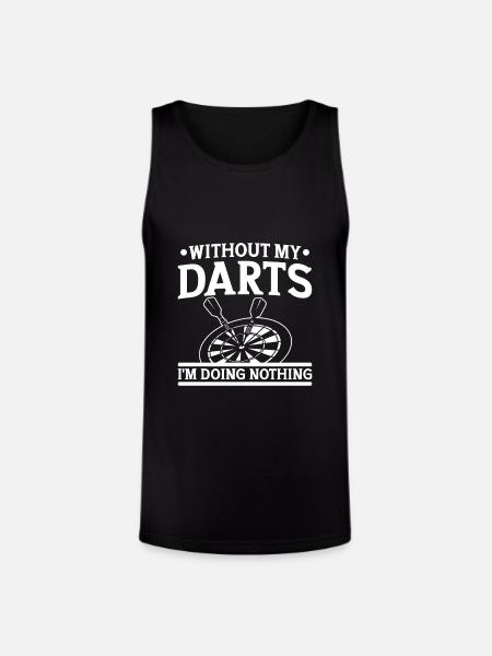 Darts Dart Player - Unisex Tri-Blend Organic Tank - black