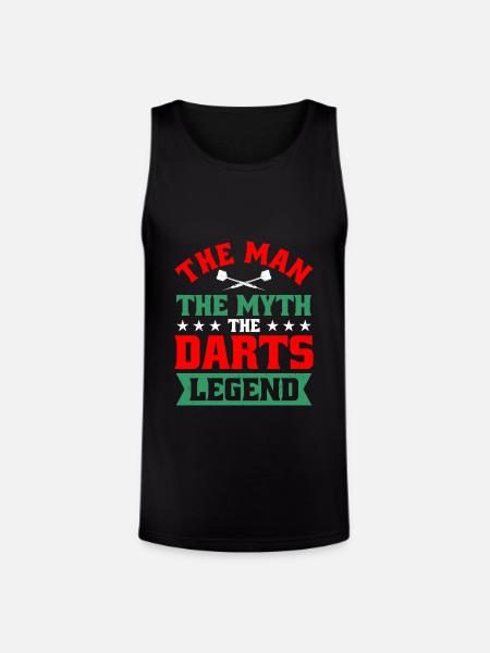 Darts Dart Player - Unisex Tri-Blend Organic Tank - black