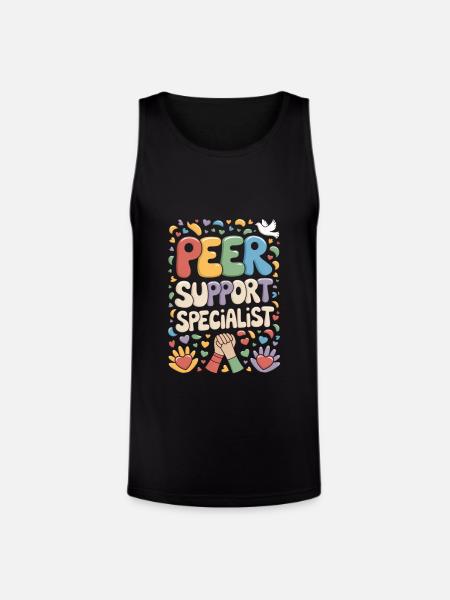 Peer Support - Unisex Tri-Blend Organic Tank - black