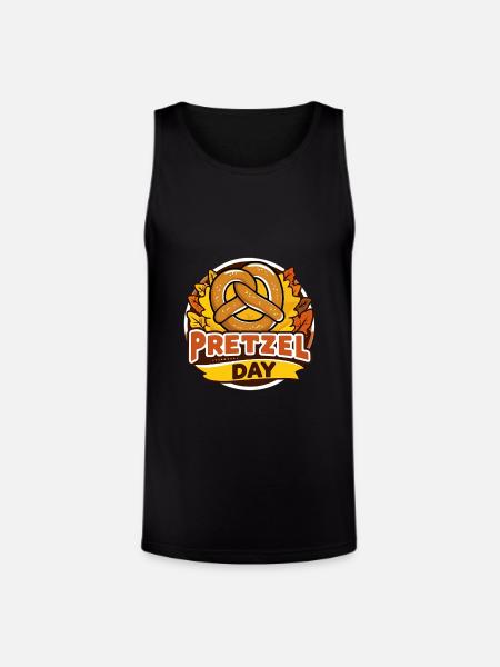 PRETZEL DAY - Unisex Tri-Blend Organic Tank - black