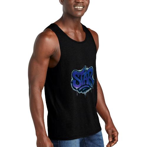 Cosmic STAR Graffiti Tag Tee - Unisex Tri-Blend Organic Tank