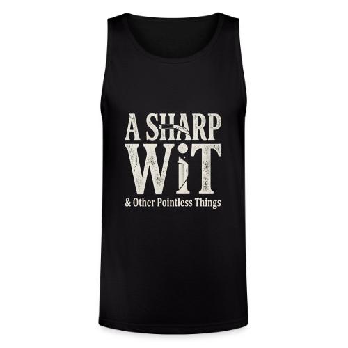 A Sharp Wit & Other Pointless Things - Knife Pun - Unisex Tri-Blend Organic Tank