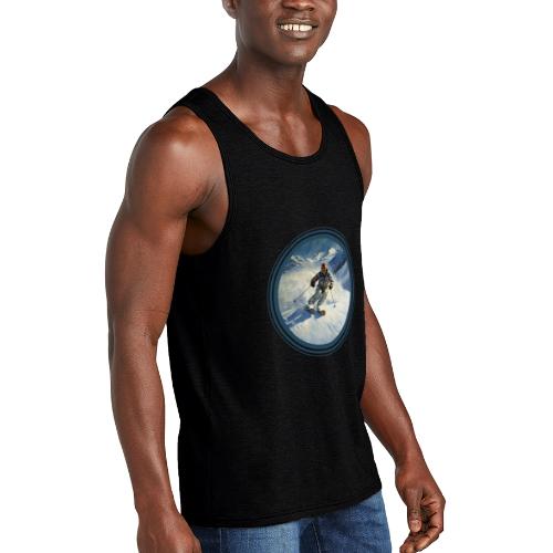 Skiing Power Moves - Unisex Tri-Blend Organic Tank