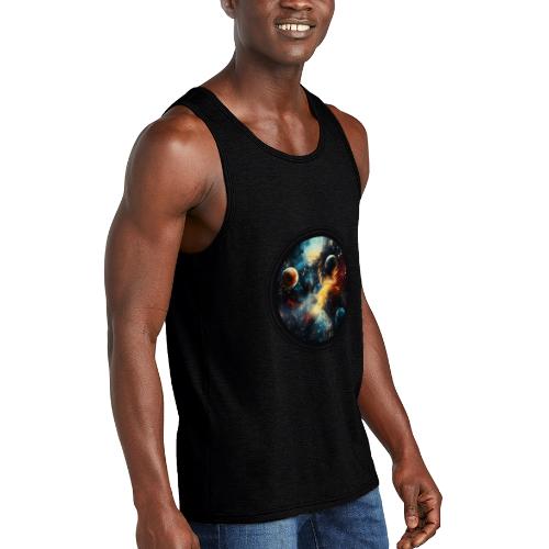 Painted Cosmos of Planets - Unisex Tri-Blend Organic Tank