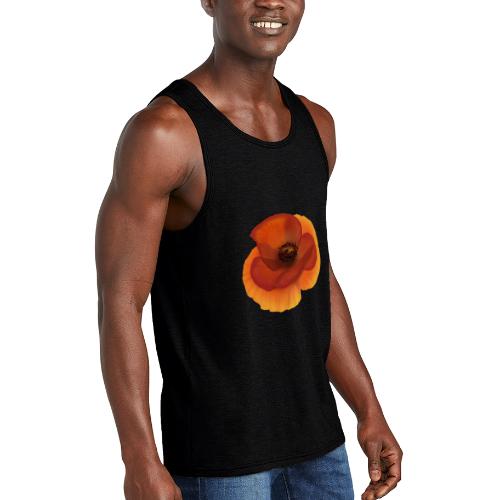 Vivid poppy - Unisex Tri-Blend Organic Tank