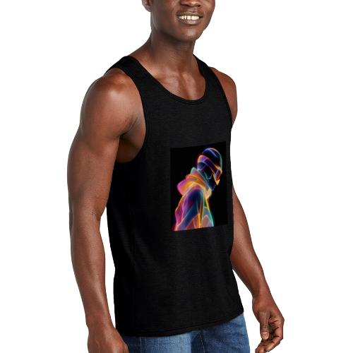 Snowboarding: Neon Gravity Ride - Unisex Tri-Blend Organic Tank