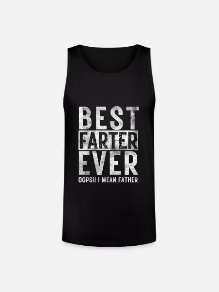 farter father Fathers Retro - Unisex Tri-Blend Organic Tank - black