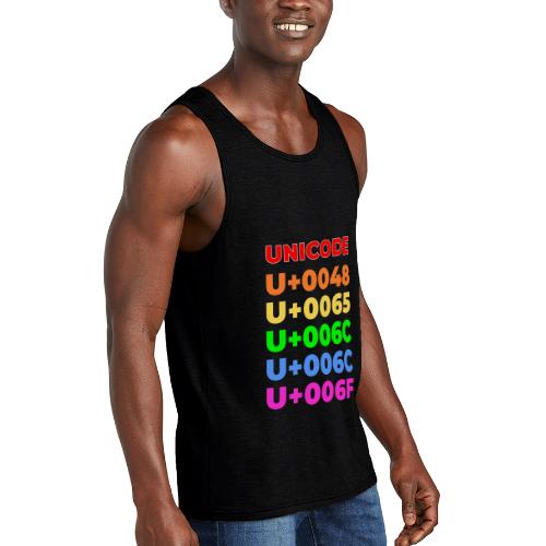 Hello, in unicode - Unisex Tri-Blend Organic Tank