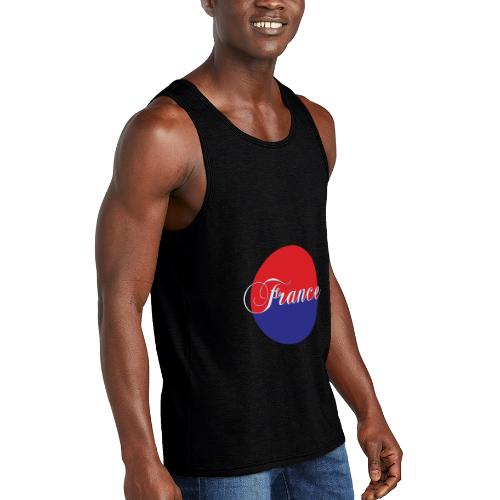 France Tricolore Circle - Unisex Tri-Blend Organic Tank