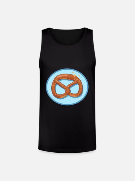 Pretzel Pretzels Lover - Unisex Tri-Blend Organic Tank - black