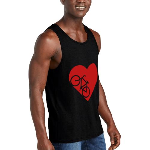 Bike in heart - Unisex Tri-Blend Organic Tank