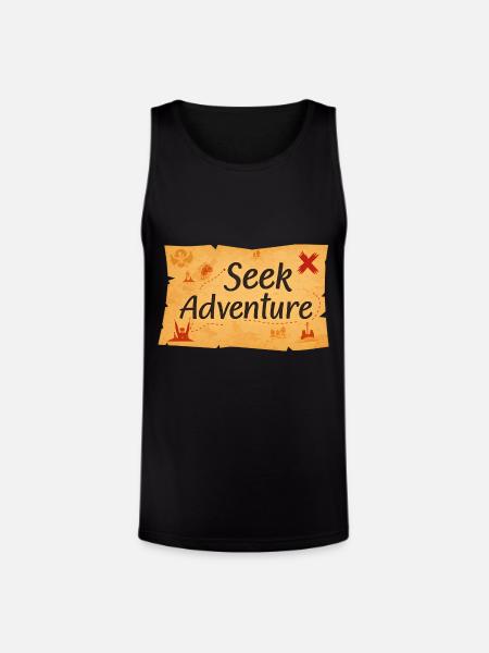 Seek adventure - Unisex Tri-Blend Organic Tank - black