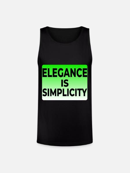 ELEGANCE IS SIMPLICITY T-SHIRT - Unisex Tri-Blend Organic Tank - black