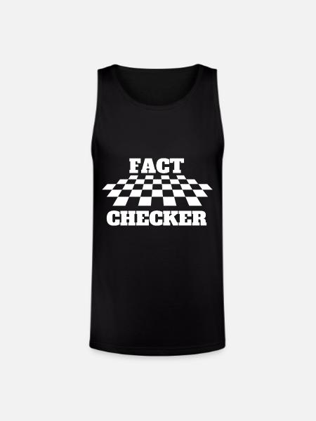 FACT CHECKER - Unisex Tri-Blend Organic Tank - black
