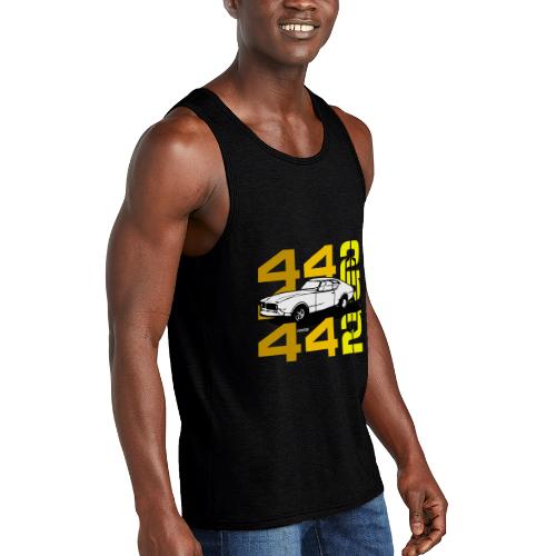 auto_oldsmobile_442_002a - Unisex Tri-Blend Organic Tank