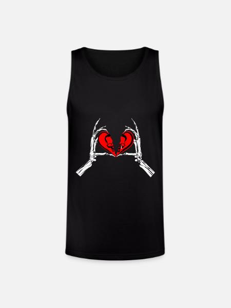 Broken heart - Unisex Tri-Blend Organic Tank - black