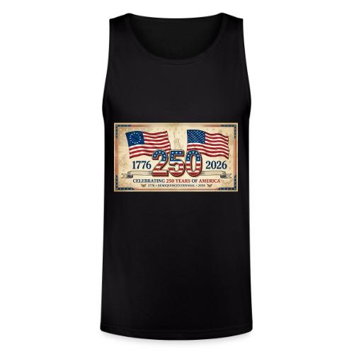 USA 250th Anniversary Flags Emblem - Unisex Tri-Blend Organic Tank
