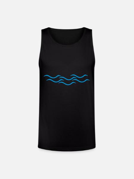 water - Unisex Tri-Blend Organic Tank - black
