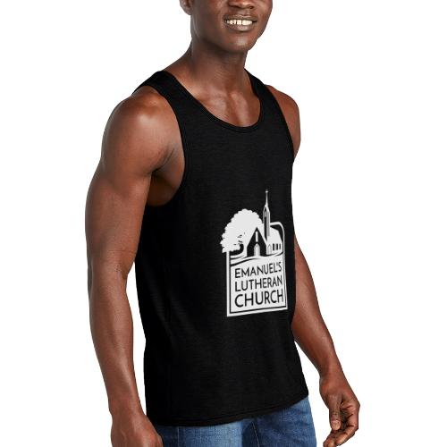 Single Vertical white2 - Unisex Tri-Blend Organic Tank