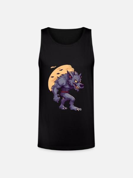 Halloween Werewolf - Unisex Tri-Blend Organic Tank - black