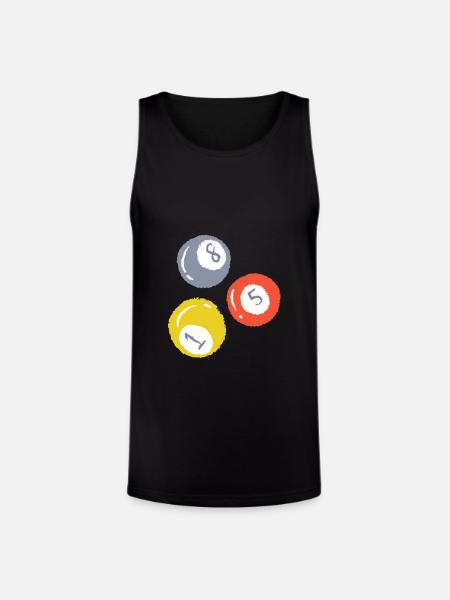 3 Billiards Ball - Unisex Tri-Blend Organic Tank - black