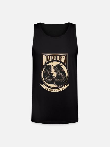 Boxing Hero - i am the greatest - Unisex Tri-Blend Organic Tank - black