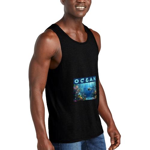 Ocean: Turtle Drift - Unisex Tri-Blend Organic Tank