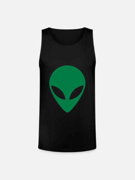 Alien Face - Unisex Tri-Blend Organic Tank - black