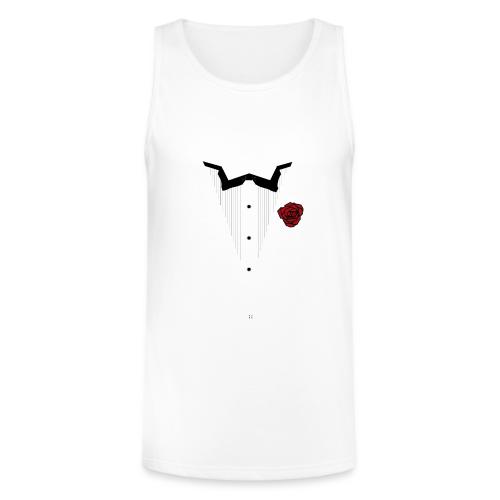 Tuxedo w/White Lapel - Unisex Tri-Blend Organic Tank